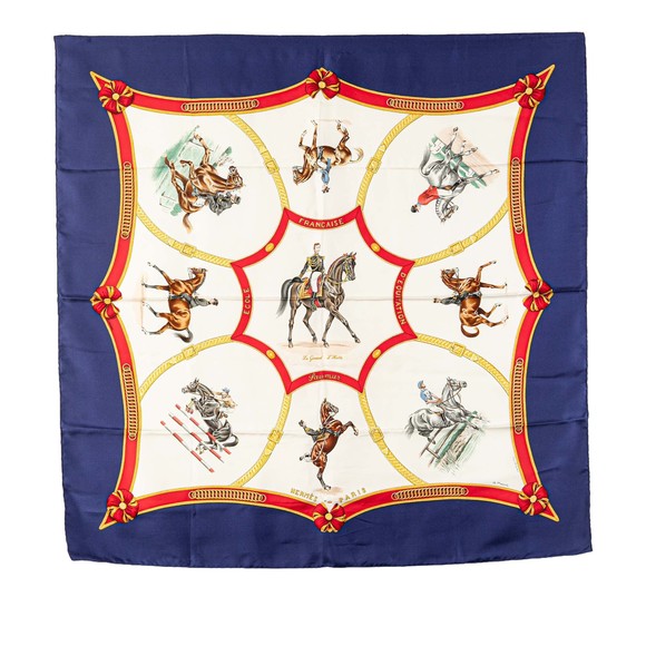 Pre-Loved Hermes Ecole Francaise d'Equitation Silk Scarf - Picture 1 of 5